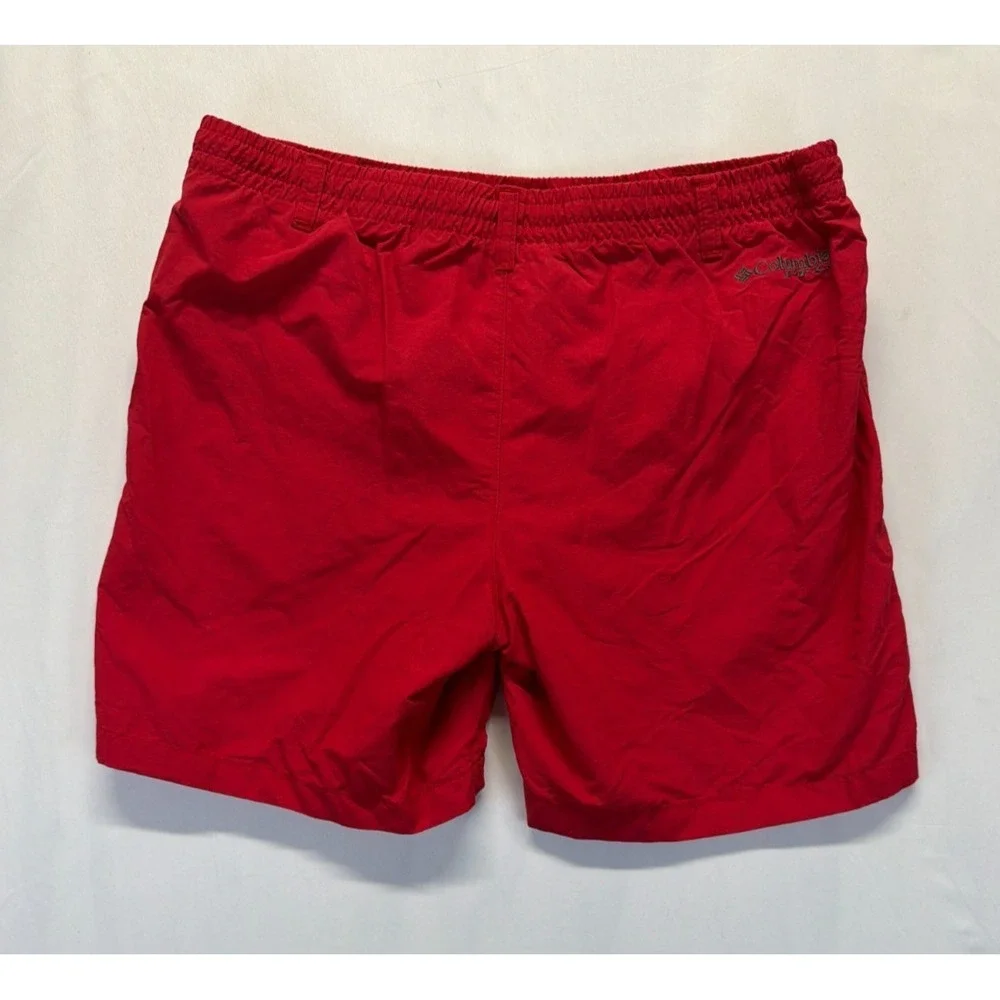 Columbia Omni Shade PFG‎ Backcast Shorts Boys Large (14/16) Red Nylon Swimwear
